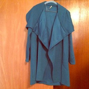 ModCloth PRIMI Teal Quilted Jacket/Cardigan